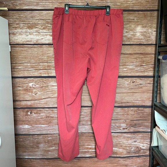 Scrub Pants 2XL Grey's Anatomy By Barco Red high Waisted Elastic Waist Pockets - Picture 2 of 8